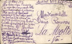 Vintage Postcard Militaria Puzzle With the gallop Dragons