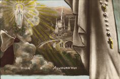 Vintage Postcard Puzzle Doors Yesterday Today