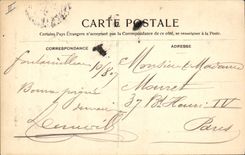 Vintage Postcard Tree Drill of Fontainebleau Bouquet of Smoothing iron