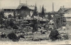 Vintage Postcard Lyon International exhibition 1914 the garden of horticulture