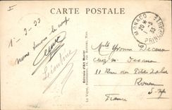 Vintage Postcard Monte Carlo gardens of the casino