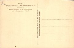 Vintage Postcard Island of Port Cross-country race Park of the fashionable country inn Of Provence