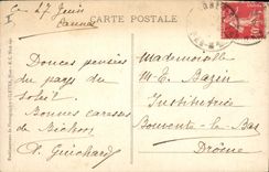 Vintage Postcard Cannes Seen taken between the Aloes Cactus