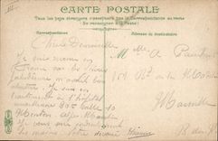 Vintage Postcard Chin Aloe in front of the city