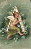 CPA Fantaisie Ange Lettres Lettre A