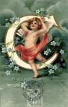 CPA Fantaisie Ange Lettres Lettre C