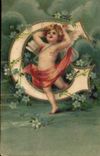 CPA Fantaisie Ange Lettres Lettre C