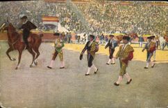 CPA Corrida Course de taureaux Salida de la cuadrilla 