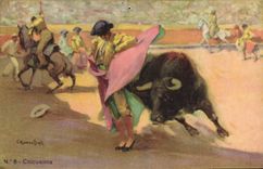 CPA Corrida Course de taureaux Chicuelina 