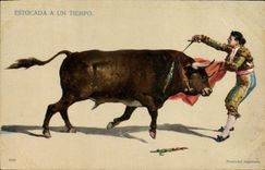 CPA Corrida Course de taureaux Estocada a un tiempo 