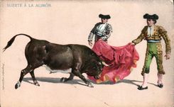 CPA Corrida Course de taureaux Suerte a la Alimon 