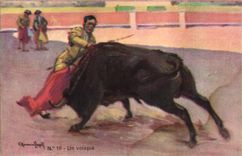 CPA Corrida Course de taureaux Un volapie 