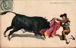 CPA Corrida Course de taureaux Quiebro de Rodillas 