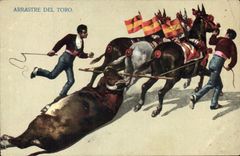 CPA Corrida Course de taureaux Arrastre del toro 