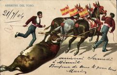 CPA Corrida Course de taureaux Arrastre del toro 