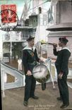 CPA Militaria La vie du marin Branlebas