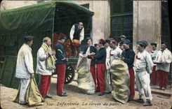 CPA Militaria Infanterie La corvee de pain 