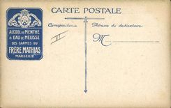 Vintage Postcard Militaria Our 75 in action Medicinal mint spirit Brothers Mathias Marseilles