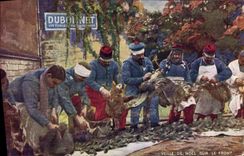 CPA Militaria Veille de Noel sur le front Dubonnet