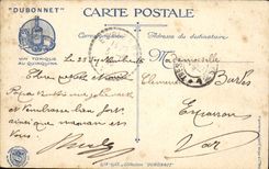 CPA Militaria Fusilliers marins operant dans le Nord Dubonnet 