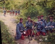 CPA Militaria La mitrailleuse