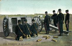 Vintage Postcard Militaria Artillerie has your stations!