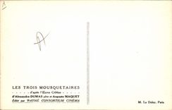 CPA Cinema Les Trois Mousquetaires Alexandre Dumas Auguste Maquet 