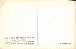 CPA Cinema Les Trois Mousquetaires Alexandre Dumas Auguste Maquet 
