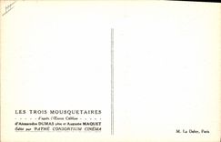 CPA Cinema Les Trois Mousquetaires Alexandre Dumas Auguste Maquet 