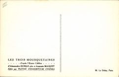 CPA Cinema Les Trois Mousquetaires Alexandre Dumas Auguste Maquet 