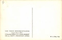 CPA Cinema Les Trois Mousquetaires Alexandre Dumas Auguste Maquet 