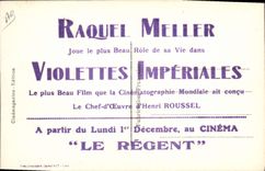 CPA Cinema Violettes Imperiales Raquel Meller Le Regent