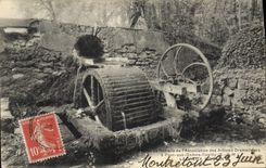 Vintage Postcard Cinema Old people's home of the Stage actors has Pont with the Couilly Ladies the old mill