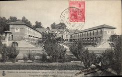 Vintage Postcard Cinema Old people's home of the Stage actors has Pont with the Ladies Couilly Vue taken of the vegetable garden