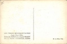CPA Cinema Les Trois Mousquetaires Alexandre Dumas Auguste Maquet