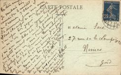 Vintage Postcard Tennis the bourboule the park of the plays