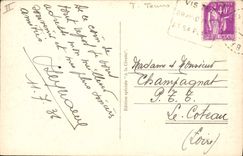 Vintage Postcard Bray Dunes Tennis