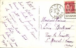 Vintage Postcard Vittel Tennis the CAP seen of the hermitage