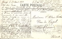 Vintage Postcard Uriage Baths Tennis in the park