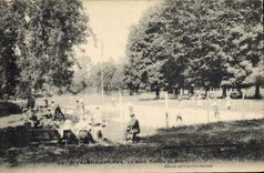 Vintage Postcard St Valery in Caux wood Tennis top