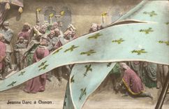 CPA Puzzle Jeanne d'Arc a Chinon 