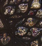 CPA Puzzle Cathedrale Vitraux 