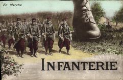 Vintage Postcard Puzzle Militaria goes Infanterie from There