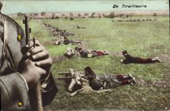 Vintage Postcard Militaria Puzzle As Riflemen