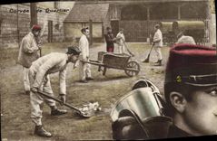 Vintage Postcard Puzzle Militaria Drudgery of District