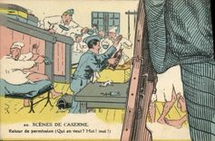 Vintage Postcard Puzzle Militaria Return of permission Which wants some? Me! Me!