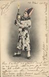 Vintage Postcard Child Pierrot