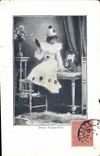 Vintage Postcard Woman Pierrot