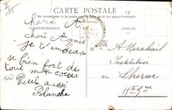 Vintage Postcard Woman Pierrot