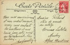 Vintage Postcard Tree Rennes Botanical garden the cedar of Lebanon